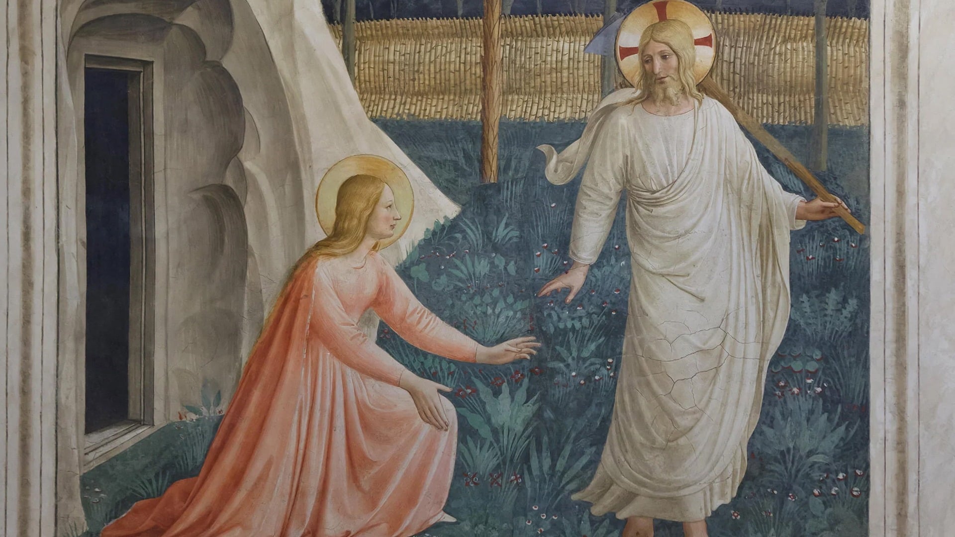 Noli me tangere ("Touch me not") by Fra Angelico, 1440-42. Fresco.