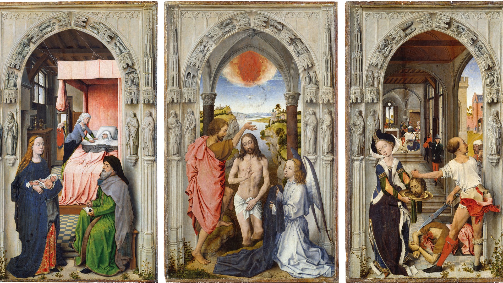 St. John Altarpiece by Rogier Van Der Weyden, 1510. Mixed technique on oak wood.